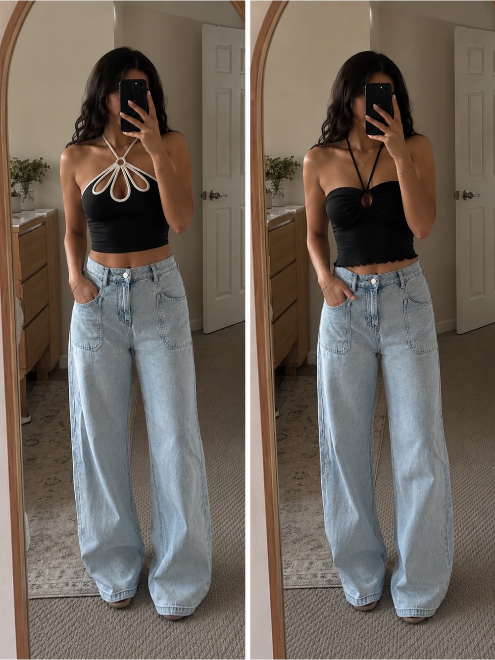 Y2K Black Halter Top Bundle Almost Famous + Mixed Threads XS/S